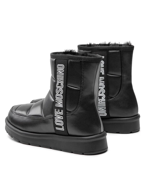 LOVE MOSCHINO Γυναίκες Biker Μποτάκια Μποτάκια JA24103H1FJZF000 Μαύρο Μαύρο 3 LOVE MOSCHINO Γυναίκες Biker Μποτάκια Μποτάκια JA24103H1FJZF000 Μαύρο Μαύρο - Image 3