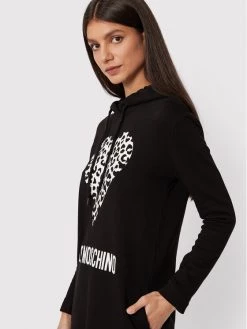 LOVE MOSCHINO Γυναίκες Πλεκτά Φορέματα Φόρεμα υφασμάτινο W5B1905M 4055 Μαύρο Regular Fit Μαύρο -LOVE MOSCHINO Κατάστημα unnamed file 804