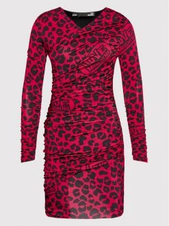 LOVE MOSCHINO Γυναίκες Καθημερινά Φορέματα Φόρεμα καθημερινό W5C5180E 2380 Κόκκινο Slim Fit Κόκκινο -LOVE MOSCHINO Κατάστημα unnamed file 815