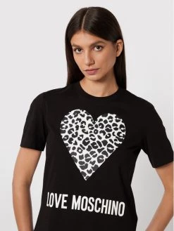 LOVE MOSCHINO Γυναίκες T-shirts T-Shirt W4H0627M 3876 Μαύρο Regular Fit Μαύρο -LOVE MOSCHINO Κατάστημα unnamed file 829