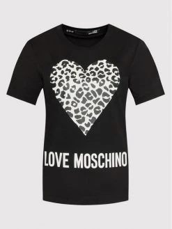 LOVE MOSCHINO Γυναίκες T-shirts T-Shirt W4H0627M 3876 Μαύρο Regular Fit Μαύρο -LOVE MOSCHINO Κατάστημα unnamed file 830