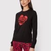 LOVE MOSCHINO Γυναίκες Μπλούζες Μπλούζα W630224E 2374 Μαύρο Regular Fit Μαύρο