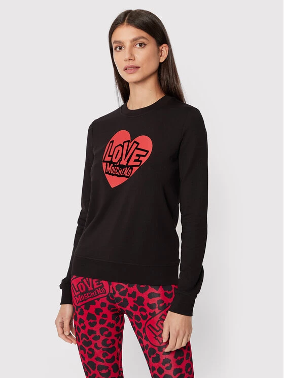 LOVE MOSCHINO Γυναίκες Μπλούζες Μπλούζα W630224E 2374 Μαύρο Regular Fit Μαύρο 1 LOVE MOSCHINO Γυναίκες Μπλούζες Μπλούζα W630224E 2374 Μαύρο Regular Fit Μαύρο