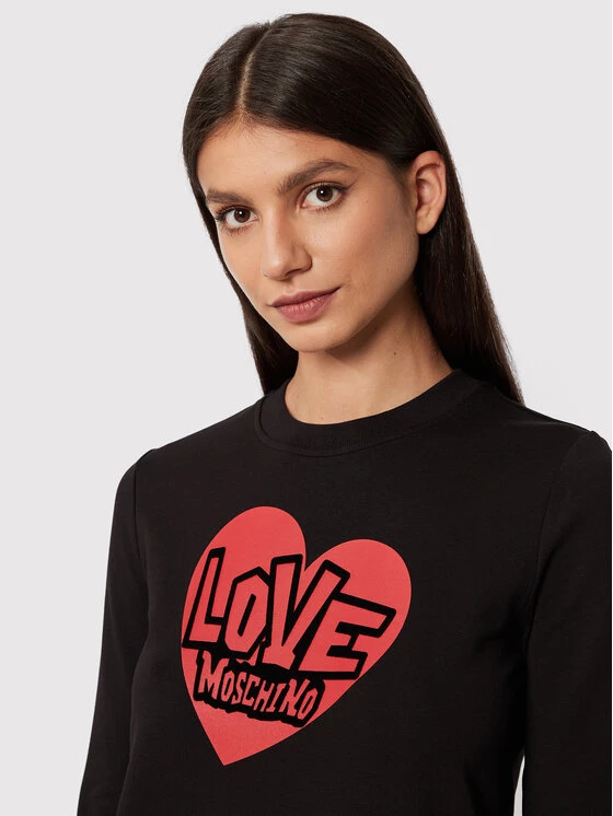 LOVE MOSCHINO Γυναίκες Μπλούζες Μπλούζα W630224E 2374 Μαύρο Regular Fit Μαύρο 4 LOVE MOSCHINO Γυναίκες Μπλούζες Μπλούζα W630224E 2374 Μαύρο Regular Fit Μαύρο - Image 4