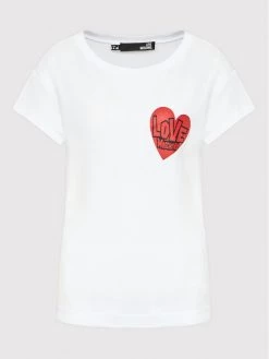 LOVE MOSCHINO Γυναίκες T-shirts T-Shirt W4F303GM 3876 Λευκό Regular Fit Λευκό -LOVE MOSCHINO Κατάστημα unnamed file 860