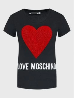LOVE MOSCHINO Γυναίκες T-shirts T-Shirt W4H1932E 1951 Μαύρο Slim Fit Μαύρο -LOVE MOSCHINO Κατάστημα unnamed file 870