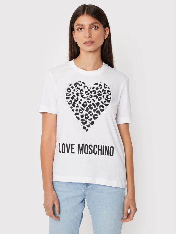 LOVE MOSCHINO Γυναίκες T-shirts T-Shirt W4H0627M 3876 Λευκό Regular Fit Λευκό 1 LOVE MOSCHINO Γυναίκες T-shirts T-Shirt W4H0627M 3876 Λευκό Regular Fit Λευκό