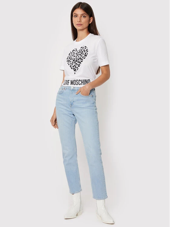 LOVE MOSCHINO Γυναίκες T-shirts T-Shirt W4H0627M 3876 Λευκό Regular Fit Λευκό 2 LOVE MOSCHINO Γυναίκες T-shirts T-Shirt W4H0627M 3876 Λευκό Regular Fit Λευκό - Image 2