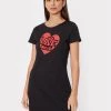 LOVE MOSCHINO Γυναίκες Καθημερινά Φορέματα Φόρεμα καθημερινό W592921M 3876 Μαύρο Regular Fit Μαύρο