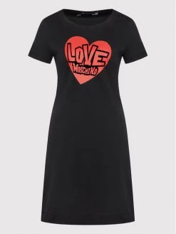 LOVE MOSCHINO Γυναίκες Καθημερινά Φορέματα Φόρεμα καθημερινό W592921M 3876 Μαύρο Regular Fit Μαύρο -LOVE MOSCHINO Κατάστημα unnamed file 895