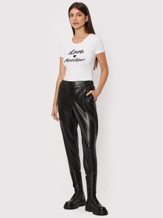 LOVE MOSCHINO Γυναίκες T-shirts T-Shirt W4H1029E 1951 Λευκό Slim Fit Λευκό 2 LOVE MOSCHINO Γυναίκες T-shirts T-Shirt W4H1029E 1951 Λευκό Slim Fit Λευκό - Image 2