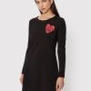 LOVE MOSCHINO Γυναίκες Καθημερινά Φορέματα Φόρεμα καθημερινό W5C9201E 2374 Μαύρο Regular Fit Μαύρο