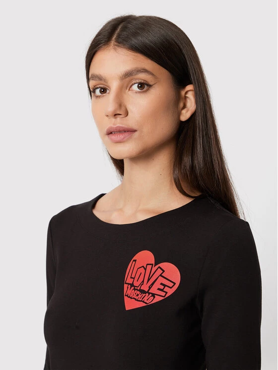 LOVE MOSCHINO Γυναίκες Καθημερινά Φορέματα Φόρεμα καθημερινό W5C9201E 2374 Μαύρο Regular Fit Μαύρο 4 LOVE MOSCHINO Γυναίκες Καθημερινά Φορέματα Φόρεμα καθημερινό W5C9201E 2374 Μαύρο Regular Fit Μαύρο - Image 4