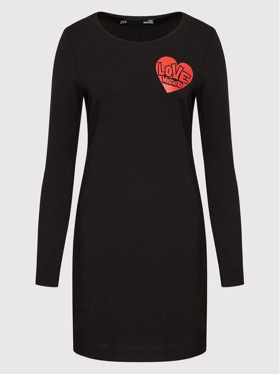 LOVE MOSCHINO Γυναίκες Καθημερινά Φορέματα Φόρεμα καθημερινό W5C9201E 2374 Μαύρο Regular Fit Μαύρο 5 LOVE MOSCHINO Γυναίκες Καθημερινά Φορέματα Φόρεμα καθημερινό W5C9201E 2374 Μαύρο Regular Fit Μαύρο - Image 5