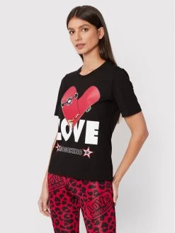 LOVE MOSCHINO Γυναίκες T-shirts T-Shirt W4F153SM 3876 Μαύρο Regular Fit Μαύρο