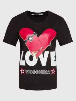 LOVE MOSCHINO Γυναίκες T-shirts T-Shirt W4F153SM 3876 Μαύρο Regular Fit Μαύρο -LOVE MOSCHINO Κατάστημα unnamed file 915