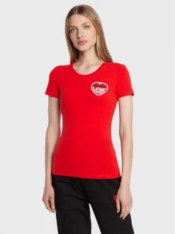 LOVE MOSCHINO Γυναίκες T-shirts T-Shirt W4H1980E 1951 Κόκκινο Slim Fit Κόκκινο