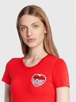 LOVE MOSCHINO Γυναίκες T-shirts T-Shirt W4H1980E 1951 Κόκκινο Slim Fit Κόκκινο -LOVE MOSCHINO Κατάστημα unnamed file 919