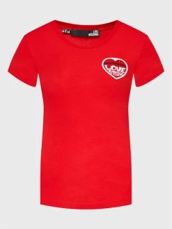 LOVE MOSCHINO Γυναίκες T-shirts T-Shirt W4H1980E 1951 Κόκκινο Slim Fit Κόκκινο -LOVE MOSCHINO Κατάστημα unnamed file 920