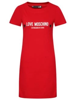 LOVE MOSCHINO Γυναίκες Καθημερινά Φορέματα Φόρεμα καθημερινό W592913M 3876 Κόκκινο Regular Fit Κόκκινο -LOVE MOSCHINO Κατάστημα unnamed file 946