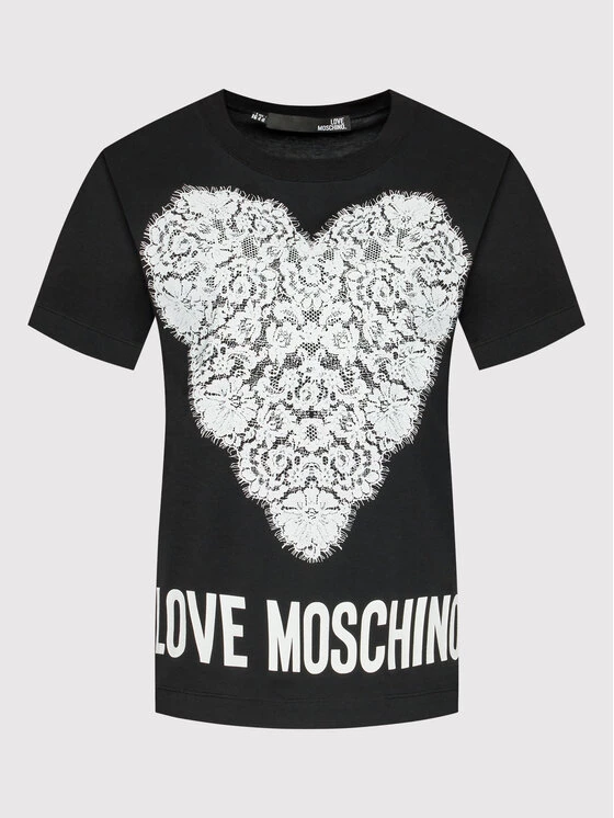 LOVE MOSCHINO Γυναίκες T-shirts T-Shirt W4H0619M 3876 Μαύρο Regular Fit Μαύρο 5 LOVE MOSCHINO Γυναίκες T-shirts T-Shirt W4H0619M 3876 Μαύρο Regular Fit Μαύρο - Image 5