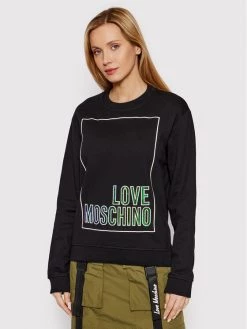 LOVE MOSCHINO Γυναίκες Μπλούζες Μπλούζα W630648M 4266 Μαύρο Regular Fit Μαύρο