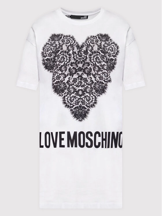 LOVE MOSCHINO Γυναίκες Καθημερινά Φορέματα Φόρεμα καθημερινό W592335M 3876 Λευκό Regular Fit Λευκό 5 LOVE MOSCHINO Γυναίκες Καθημερινά Φορέματα Φόρεμα καθημερινό W592335M 3876 Λευκό Regular Fit Λευκό - Image 5