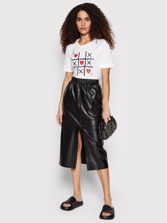 LOVE MOSCHINO Γυναίκες T-shirts T-Shirt W4F153JM 3876 Λευκό Regular Fit Λευκό 2 LOVE MOSCHINO Γυναίκες T-shirts T-Shirt W4F153JM 3876 Λευκό Regular Fit Λευκό - Image 2