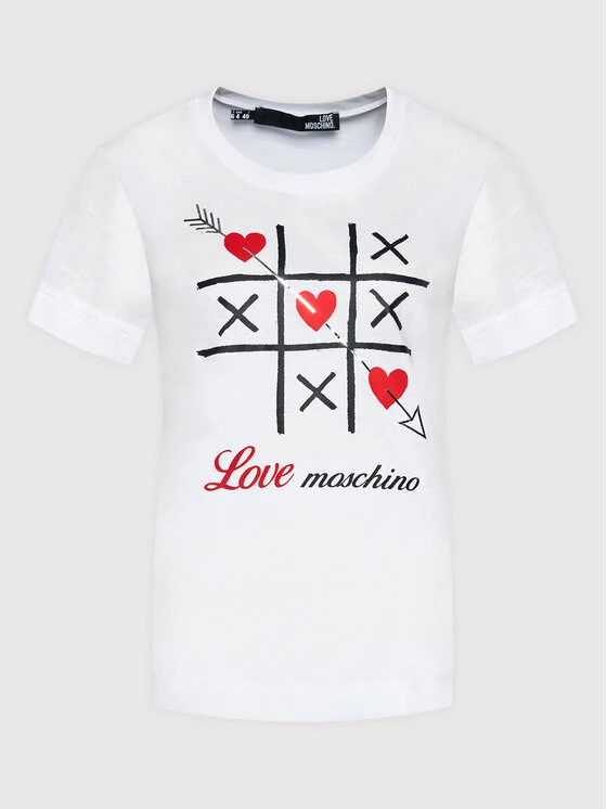 LOVE MOSCHINO Γυναίκες T-shirts T-Shirt W4F153JM 3876 Λευκό Regular Fit Λευκό 5 LOVE MOSCHINO Γυναίκες T-shirts T-Shirt W4F153JM 3876 Λευκό Regular Fit Λευκό - Image 5